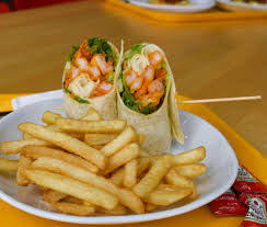 Shrimp Wrap & Fries