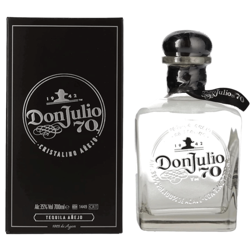 Don-Julio-70-Tequila-Cristalino-Bottle-and-Pack Don Julio 70